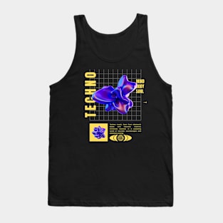 Techno music abstract design Tank Top